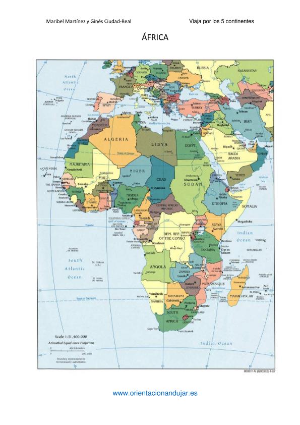 Nombres De Paises Y Capitales Del Continente Africano