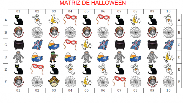 Fichas de  halloween matrices divertidas trabajamos la atención