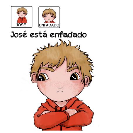 Cuentos para niños con pictogramas TEA ACNEAE EMOCIONES JOSE ESTA ENFADADO