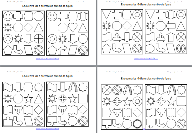 Encuentra las diferencias Y COLOREA en formas geometricas Plantilla editable -Orientacion Andujar Encuentra las diferencias Y COLOREA en formas geometricas Plantilla editable -Orientacion Andujar