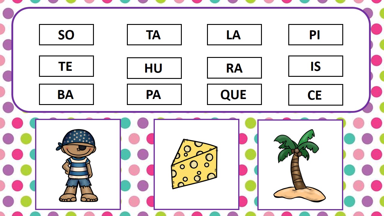 El objetivo del juego es formar las mejores palabras en las mejores posiciones del tablero para vencer a tu oponente. Conciencia silábica une las sílabas para formar palabras ...