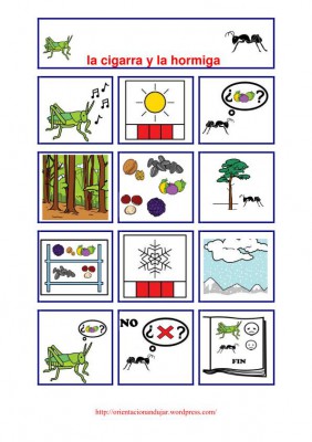 cuentos pictogramas cigarra
