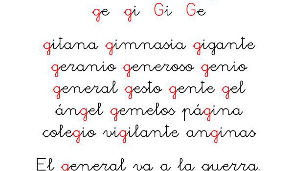 METODO DE LECTOESCRITURA LETRA GE-GI