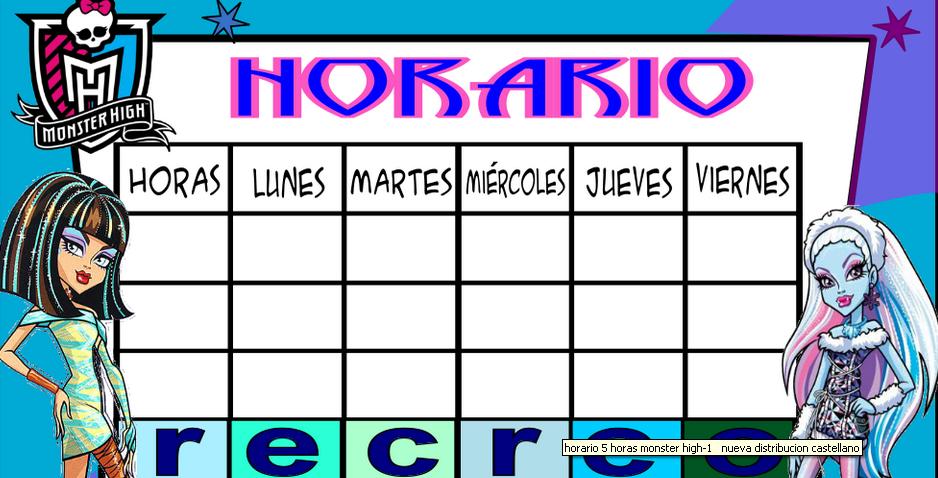 Nuevos horarios. Ideales para el inicio de curso NUEVOS HORARIOS NUEVAS DISTRIBUCIONES MARCOS