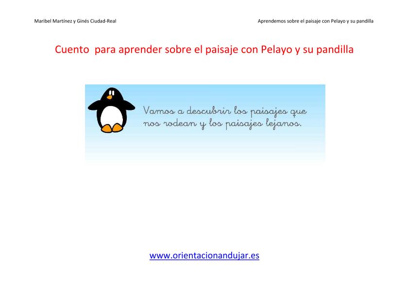 Cuento  para aprender sobre el paisaje con Pelayo y su pandilla imagen _1