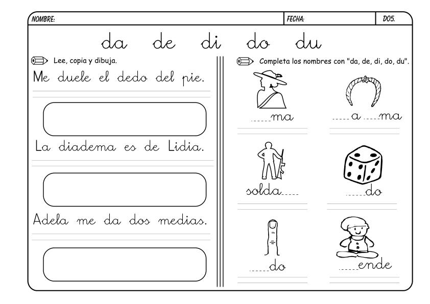 metodo de lectoescritura jose Letra D - Orientación Andújar - Recursos Educativos