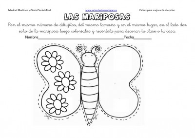 lateralidad y recortar mariposas 9