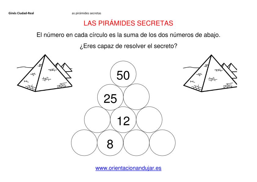 sumas primaria piramides secretas imagen destaca - Orientación ... sumas primaria piramides secretas imagen destaca - Orientación ...