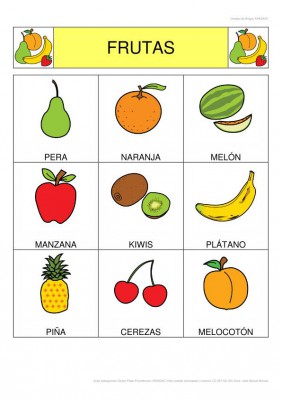 BINGO DE LAS FRUTAS