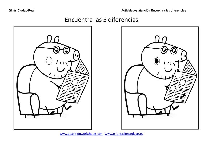 encuentra las diferencias dibujos animados para niños imagenes_4 -  Orientación Andújar - Recursos Educativos