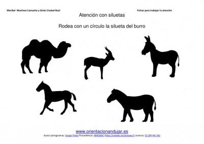 siluetas animales domesticos burro