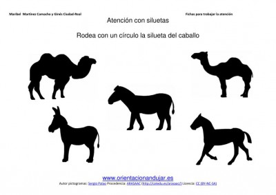 siluetas animales domesticos caballo