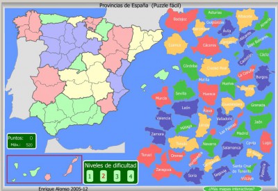 PROVINCIAS de España FACIL PUZZLE