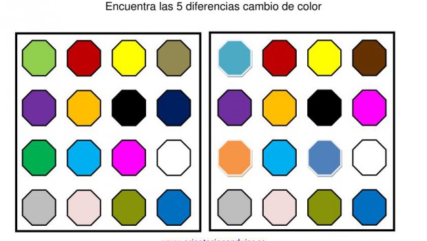 Encuentra las diferencias colores