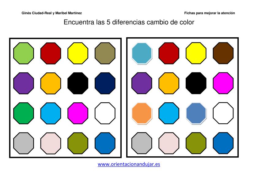 Encuentra las diferencias  colores