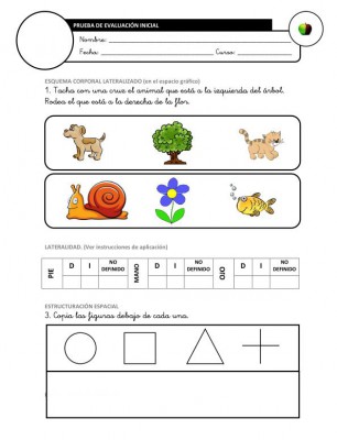 Evaluación Inicial Lengua 1º IMAGEN