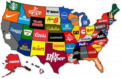 La marca más famosa de cada estado en los EE.UU.