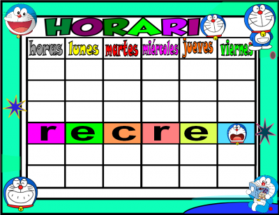 horario 5 HORAS-2 doraemon