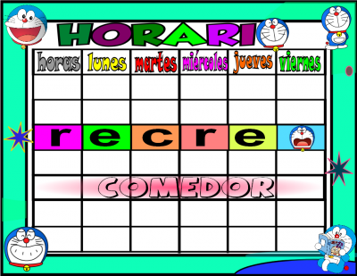 horario 6 HORAS-comedor-1 doraemon