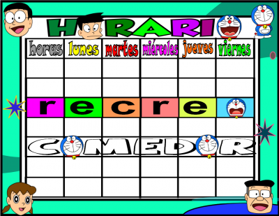 horario 6 HORAS-comedor-3 doraemon