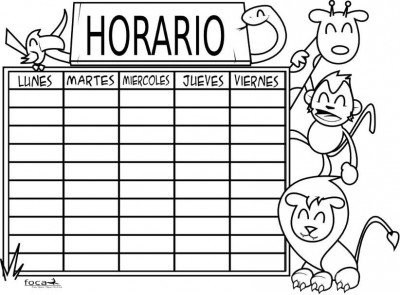 HORARIOS DIVERTIDOS FOCACLIPART 1