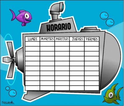 HORARIOS DIVERTIDOS FOCACLIPART