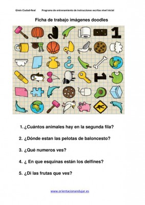 Programa de entrenamiento instrucciones escritas Los doodle1