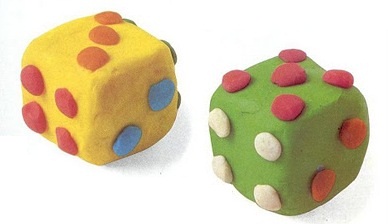 dados de de plastilina