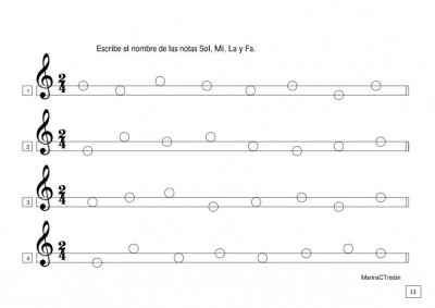 lenguaje musical las notas