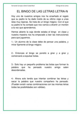 EL BINGO DE LAS LETRAS LETRA N imagenes_01