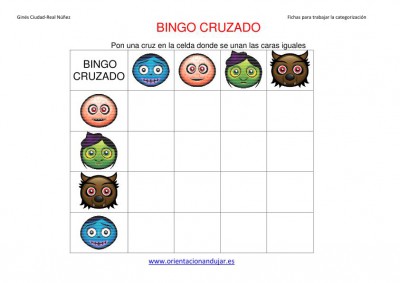 bingo cruzado halloween  matriz 4x4 IMAGEN 2