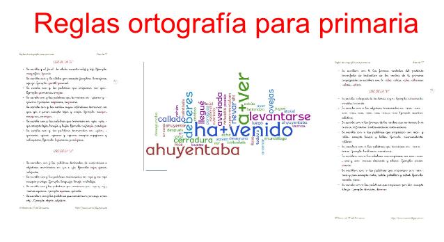 Imaginativo Mínimo Inconsistente Cuadernillo de reglas de ortografía para Primaria -Orientacion Andujar