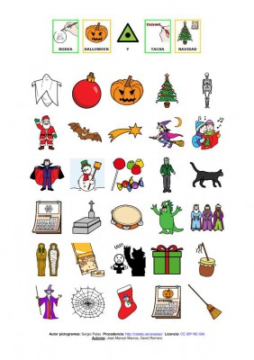 rodea vocabulario de halloween