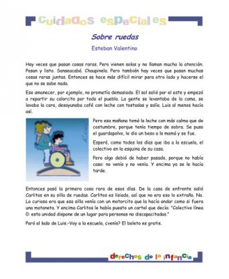 Sobre ruedas derechos para niños con cuidados_especiales imagen 1