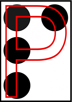 braille letra P