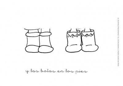 7.y las botas en los pies