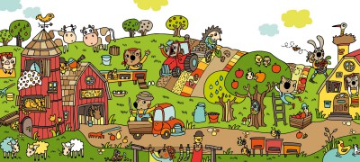 Colección de Láminas en color XL  para trabajar atención, percepción vocabulario PRIMAVERA