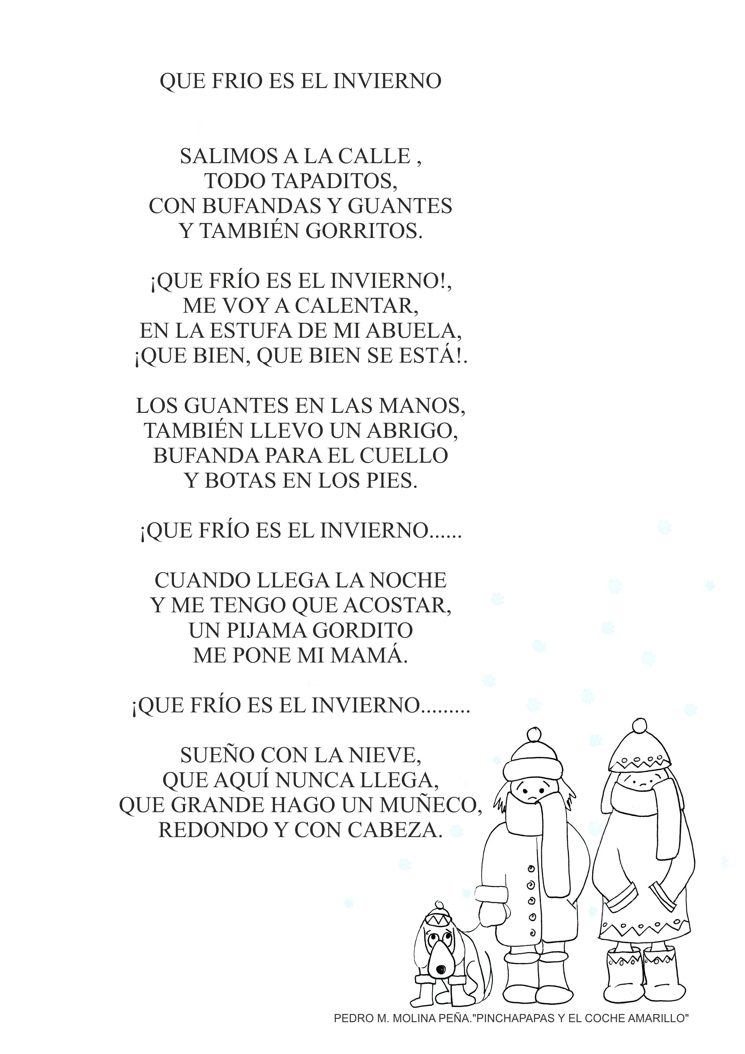 LETRA DE LA CANCION El invierno - Orientación Andújar - Recursos Educativos