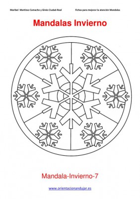 Mandalas para colorear en Invierno Orientacion andujar imagenes (7)