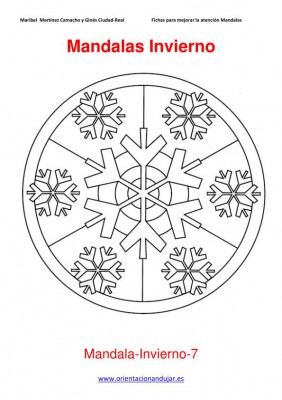Mandalas para colorear en Invierno Orientacion andujar imagenes (7)