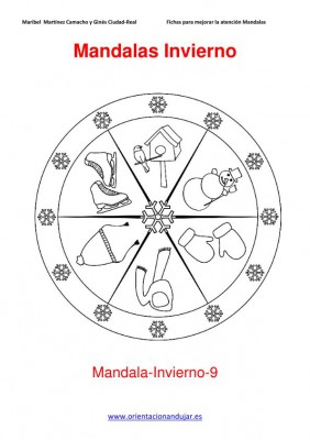 Mandalas para colorear en Invierno Orientacion andujar imagenes (9)