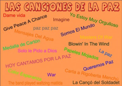 las canciones de la PAZ