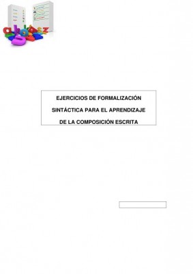 formalización sintáctica para el aprendizaje de la composición escrita portada