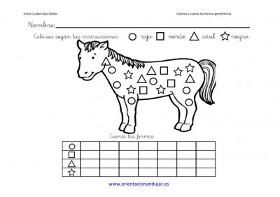 colorea y cuenta las formas geometricas con animales imagenes_6