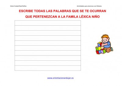 Lectoescritura FAMILIAS LÉXICAS altas capacidades 1 IMAGENES_3