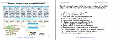 Calendario Mundial 2014 Brasil Localización rápida de datos trabajamos la atención