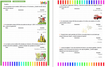 Colección de problemas 6º primaria imagen