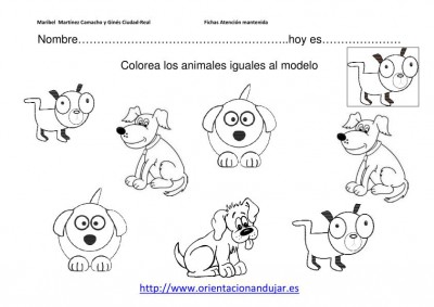 colorea los animales iguales al modelo nivel inicial imagenes_6