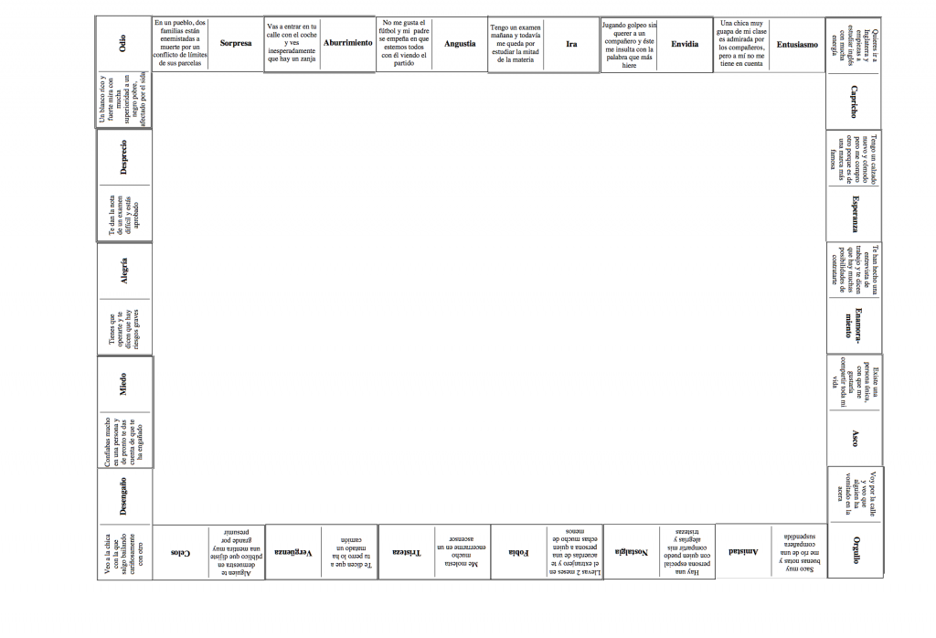  Título  DOMINÓ DE LOS SENTIMIENTOS  Objetivo/s  – Ampliar vocabulario de emociones. – Experimentar el beneficio de la cooperación frente a la competitividad. ¿Qué se trabaja?  Educación emocional y cooperación en […]