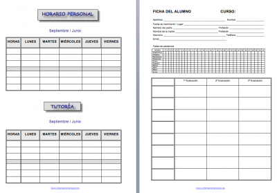 Cuaderno de trabajo, memonotas, registros de evaluación, etc 2014-2015 IMAGEN 1